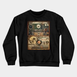 Retro Setup Audio HiFi Sound System Mixed Crewneck Sweatshirt